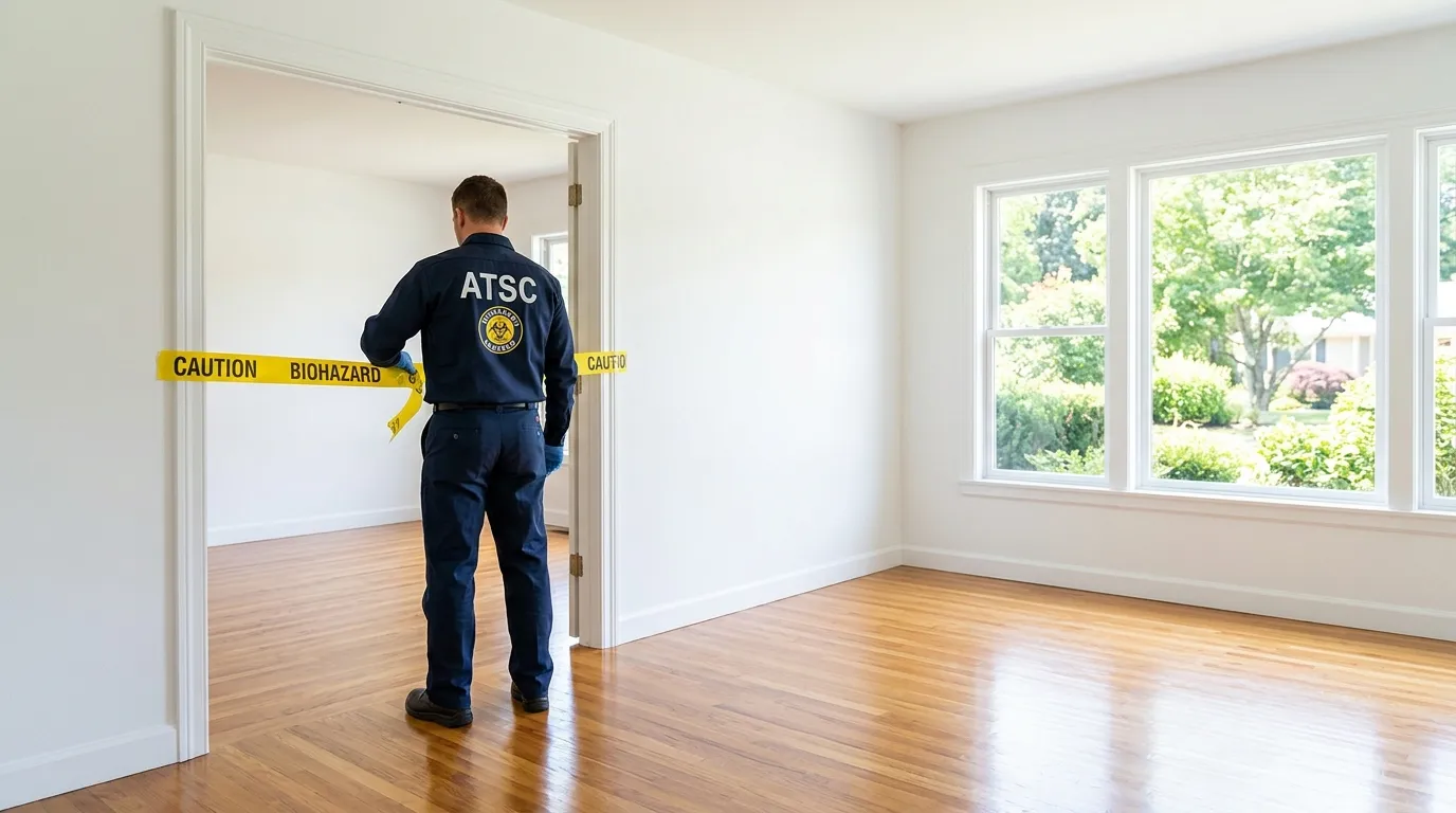 Certified biohazard cleanup crew performing Decomposition Cleanup in Rocklin